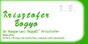 krisztofer bogyo business card